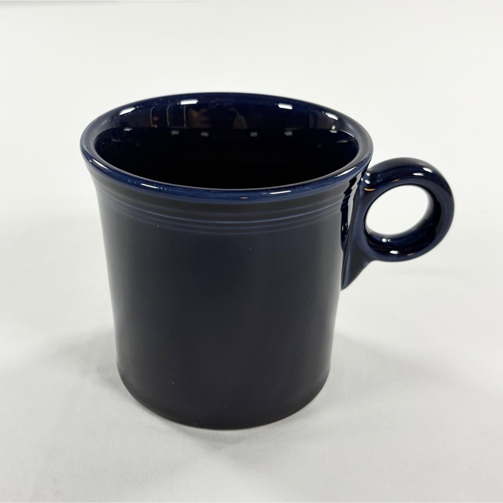 Fiestaware Cobalt Blue Ring Handle Coffee Mug 10 oz Tea Cup Homer Laughlin USA